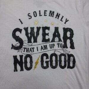 HARRY POTTER womens T-SHIRT white TEE top UP TO NO GOOD SIZE S